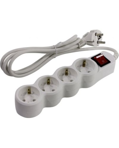SP4W-130. Сетевой фильтр 4 розетки, 3м, белый. 5bites в Рубцовске