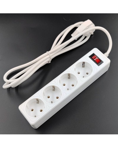 SP4W-518 GARDA. Сетевой фильтр 4 розетки,1,8м, белый. 5bites в Рубцовске
