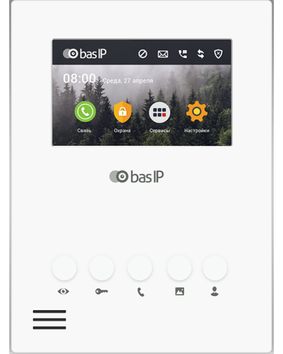 AU-04LA (AU-04L) WHITE. Монитор IP-домофона. BAS-IP в Рубцовске