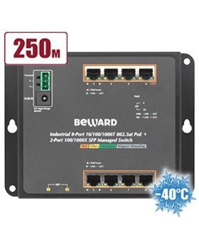 STWP-0802HP. Коммутатор 8-портовый. Beward в Рубцовске