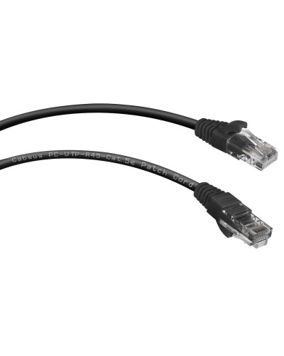 PC-UTP-RJ45-Cat.5e-3m-BK (7686c), чёрный. Патч-корд медный. CABEUS в Рубцовске