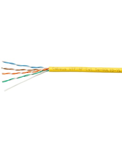 UTP-4P-Cat.5e-SOLID-YL (7251c). Кабель «витая пара» (LAN) для структурированных систем связи. CABEUS в Рубцовске
