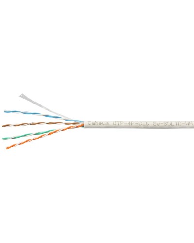 UTP-4P-Cat.5e-SOLID-WH-100 (7471c-5). Кабель «витая пара» (LAN) для структурированных систем связи. CABEUS в Рубцовске