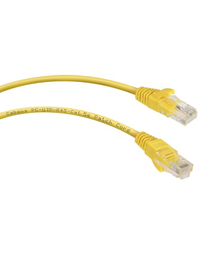 PC-UTP-RJ45-Cat.5e-0.15m-YL (8985c), желтый. Патч-корд медный. CABEUS в Рубцовске