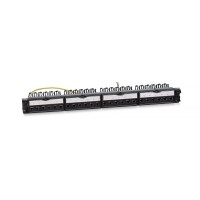 PL-24-KJ-RJ45-Cat.6-SH-180T (11833c): Патч-панель 19" (1U), 24 порта RJ-45, категория 6, полностью экранированная