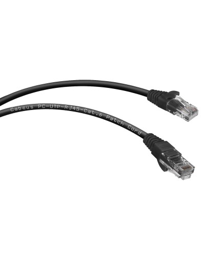PC-UTP-RJ45-Cat.6-1.5m-BK (8664c), чёрный. Патч-корд медный. CABEUS в Рубцовске
