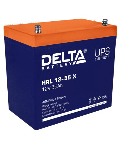 Delta HRL 12-55 X. Аккумулятор герметичный свинцово-кислотный. Delta в Рубцовске