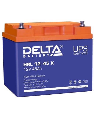 Delta HRL 12-45 X. Аккумулятор герметичный свинцово-кислотный. Delta в Рубцовске