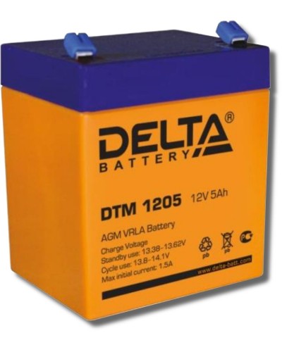 Delta DTM 1205. Аккумулятор герметичный свинцово-кислотный. Delta в Рубцовске