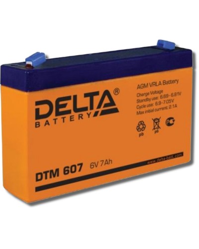 Delta DTM 607. Аккумулятор герметичный свинцово-кислотный. Delta в Рубцовске