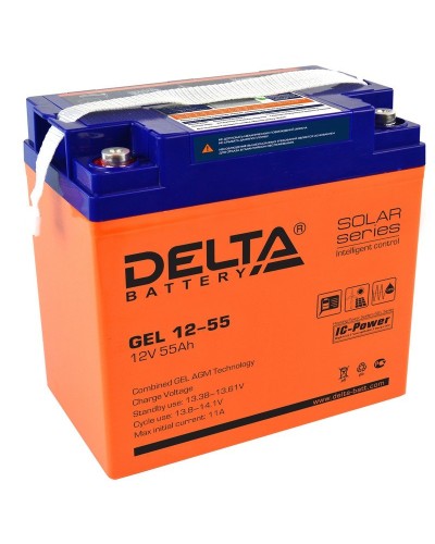 Delta GEL 12-55. Аккумулятор герметичный свинцово-кислотный. Delta в Рубцовске