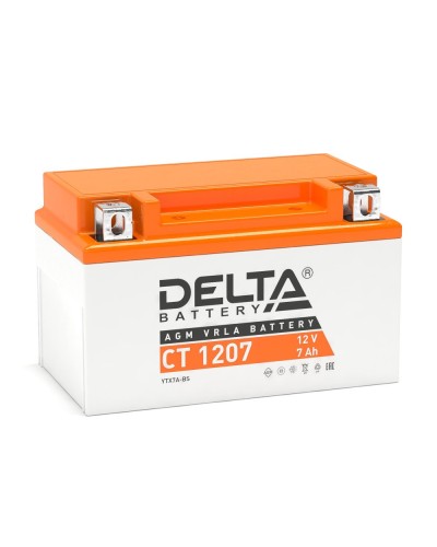 Delta CT 1207. Аккумулятор герметичный свинцово-кислотный стартерный. Delta в Рубцовске