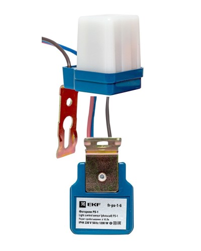 Фотореле PS-1 6А 1200Вт IP44 (fr-ps-1-6). Фотореле. EKF в Рубцовске