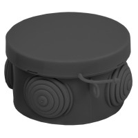 КМР-040-038 с крышкой (65х40) чёрная IP54 (plc-kmr-040-038-b). Коробка распределительная. EKF