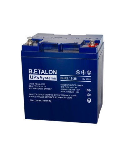 B.ETALON BHRL 12-28. Аккумулятор герметичный свинцово-кислотный. ETALON в Рубцовске