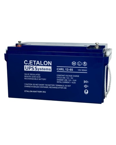 C.ETALON CHRL 12-65. Аккумулятор герметичный свинцово-кислотный. ETALON в Рубцовске