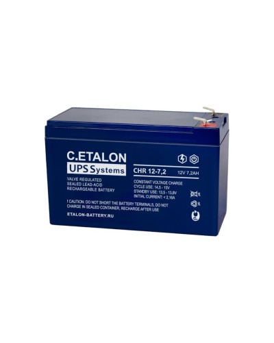 C.ETALON CHR 12-7,2. Аккумулятор герметичный свинцово-кислотный. ETALON в Рубцовске