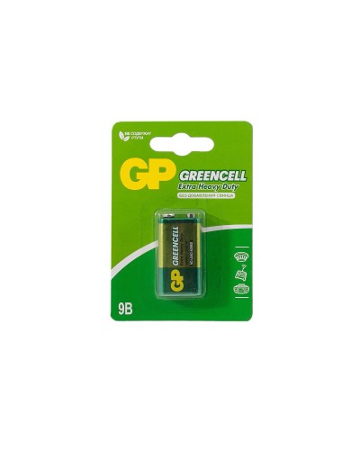 GP GreenCell 9V Крона (GP 1604GLF-2CR1), БЛИСТЕР. Солевая батарейка. GP Batteries в Рубцовске