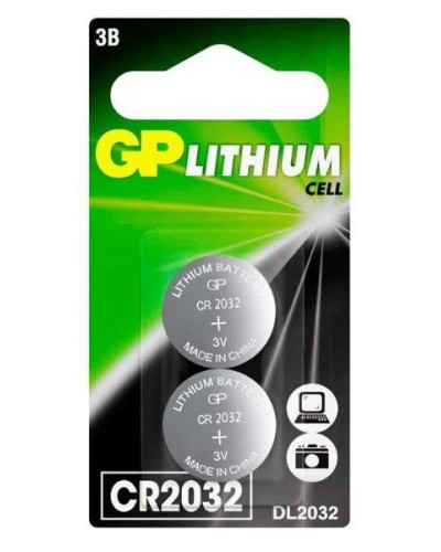 GP Lithium CR2032 (GP CR2032-2CRU2), упак. 2 шт. БЛИСТЕР. Литиевые дисковые батарейки. GP Batteries в Рубцовске