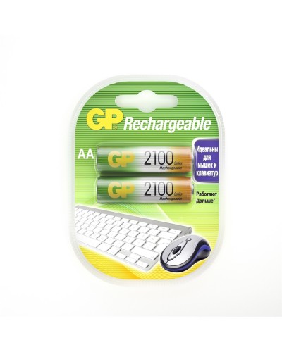 GP 210AAHC AA (GP 210AAHC-2DECRC2), упак. 2 шт.. Перезаряжаемые аккумуляторы. GP Batteries в Рубцовске