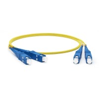 FC-D2-9-SC/UR-SC/UR-H-3M-LSZH-YL. Патч-корд волоконно-оптический одномодовый. Hyperline