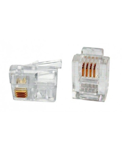 PLUG-6P4C-P-C2-100 (100 шт). Разъем RJ-12. Hyperline в Рубцовске