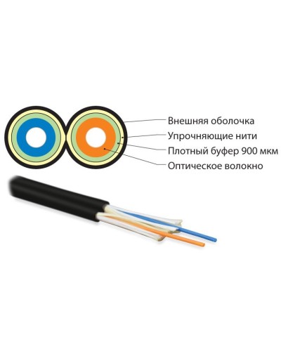 FO-D3-IN-50-2-LSZH-BK. Кабель волоконно-оптический многомодовый. Hyperline в Рубцовске