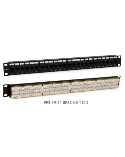 PP3-19-24-8P8C-C6-110D. Патч-панель 19. Hyperline в Рубцовске