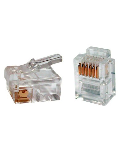 PLUG-6P6C-P-C2-100 (100 шт). Разъем RJ-12. Hyperline в Рубцовске