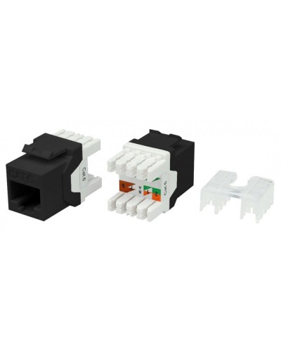 KJ8-8P8C-C6-180-BK. Вставка Keystone Jack RJ-45. Hyperline в Рубцовске