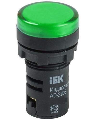 Лампа AD22DS (LED) матрица D22мм зеленый 230В (BLS10-ADDS-230-K06). Светосигнальный индикатор. IEK в Рубцовске