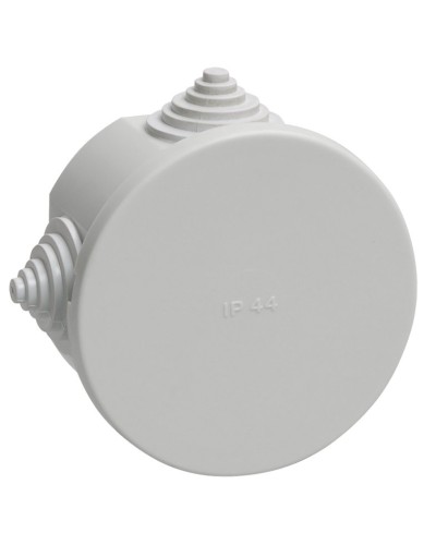 Коробка распаячная КМ41237 D75х40 открытой проводки IP44 4 гермоввода серая (UKO11-075-040-000-K41-44). Коробка распаячная безгалогенная (HF). IEK в Рубцовске