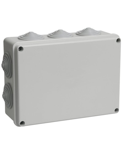 Коробка распаячная КМ41244 190х140х70 открытой проводки IP55 10 гермовводов серая (UKO11-190-140-070-K41-55). Коробка распаячная безгалогенная (HF). IEK в Рубцовске