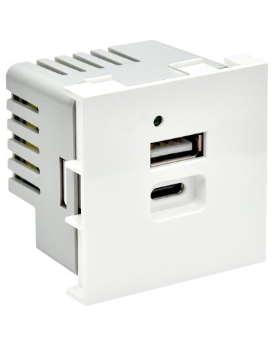 Розетка USB A+C 4,2А PRIMER РКЮ-25-40-П белый IEK (PR-KK40D-RU-0-2-AC-K01). Розетка USB. IEK в Рубцовске
