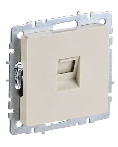 Розетка RJ45 РК10-БрКр кат.5E бежевый BRITE (BR-K10-1-K10). Розетка компьютерная. IEK в Рубцовске