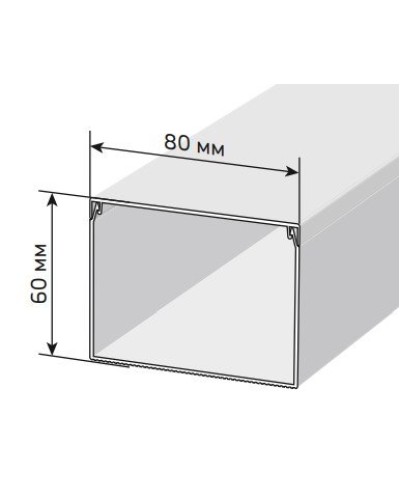 Короб 80х60 ЭЛЕКОР (CKK10-080-060-1-K01-008). Кабель-канал с двойным замком. IEK в Рубцовске