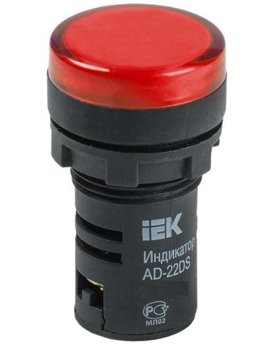 Лампа AD22DS (LED) матрица D22мм красный 24В AC/DC (BLS10-ADDS-024-K04). Светосигнальный индикатор. IEK в Рубцовске