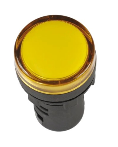 Лампа AD22DS (LED) матрица D22 мм желтый 12В AC/DC желтый (BLS10-ADDS-012-K05). Светосигнальный индикатор. IEK в Рубцовске