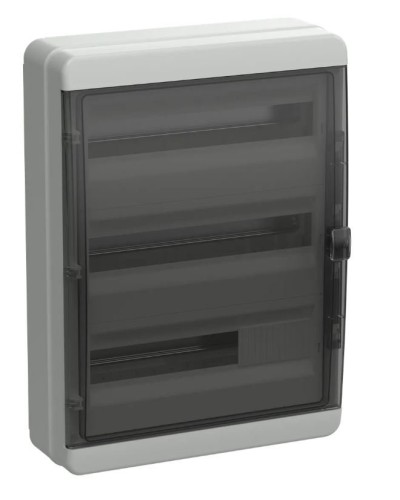 Корпус пластиковый КМПн-54 IP65 TEKFOR (TF5-KP72-N-54-65-K03-K02). Корпус модульный пластиковый черная прозрачная дверь. IEK в Рубцовске