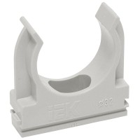 Держатель с защёлкой D25 серый ELASTA (100 шт) (CTA10D-CF25-K41-100). Держатель с защёлкой. IEK