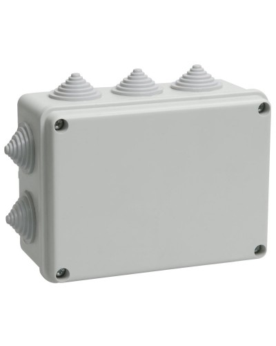 Коробка распаячная КМ41242 150х110х70 открытой проводки IP55 10 гермовводов серая (UKO10-150-110-070-K41-55). Коробка распаячная безгалогенная (HF). IEK в Рубцовске