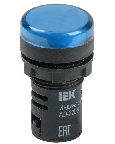Лампа AD22DS (LED) матрица D22мм синий 24В AC/DC (BLS10-ADDS-024-K07). Светосигнальный индикатор. IEK в Рубцовске