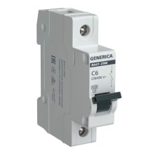 GENERICA ВА47-29М 1P C 6А 4,5кА (MVA21-1-006-C-G). Автоматический выключатель. IEK