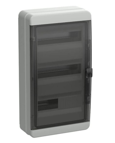 Корпус пластиковый КМПн-36 IP65 TEKFOR (TF5-KP72-N-36-65-K03-K02). Корпус модульный пластиковый черная прозрачная дверь. IEK в Рубцовске