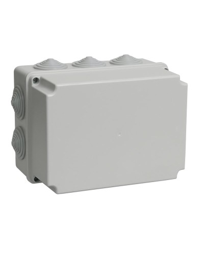 Коробка распаячная КМ41246 190х140х120 открытой проводки IP55 10 гермовводов серая (UKO10-190-140-120-K41-55). Коробка распаячная безгалогенная (HF). IEK в Рубцовске
