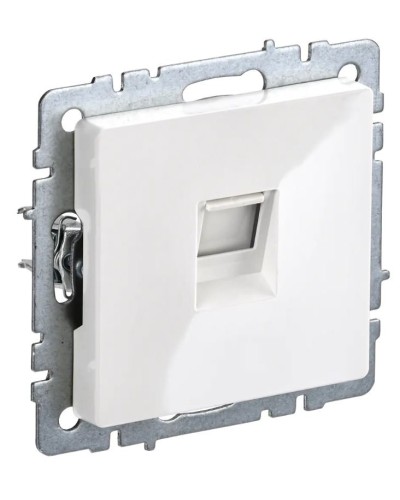 Розетка RJ45 РК10-БрБ кат.5E, белая BRITE (BR-K10-1-K01). Розетка компьютерная. IEK в Рубцовске
