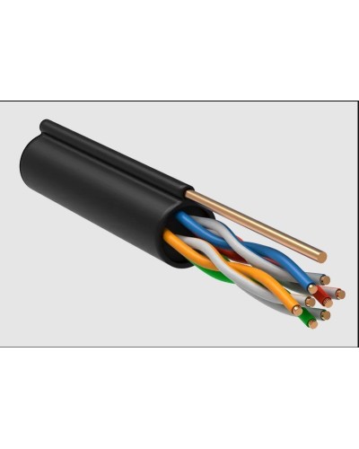 GENERICA U/UTP 5E 24AWG 4PR LDPE трос черный (BC3-C5E04-159-305-R-G). Кабель «витая пара» (LAN) для структурированных систем связи. IEK в Рубцовске