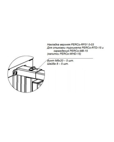 PERCo-RF01 0-03. Накладка верхняя. PERCo в Рубцовске