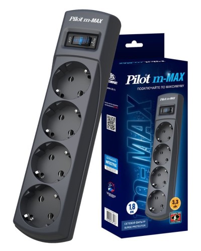Pilot m-MAX 1.8м. Сетевой фильтр. Pilot в Рубцовске