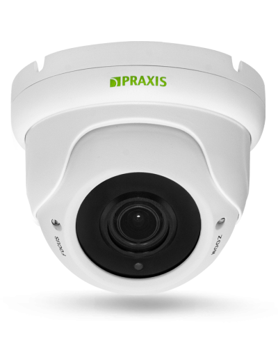 PP-7141IP 2.8-12 AUDIO. Видеокамера IP купольная. Praxis в Рубцовске